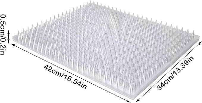 Pet Deterrent Mat with Spikes, Cat Scat Mat for Couch, Keep Dogs Off Furniture, Reusable Cat Repellent Mat for Indoor/Outdoor Use, 4 Pack (Purple)