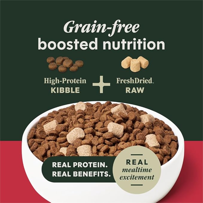 Instinct RawBoost, Natural Dry Dog Food with Freeze-Dried Pieces, High Protein, Grain-Free Recipe - Real Beef, 10 lb. Bag