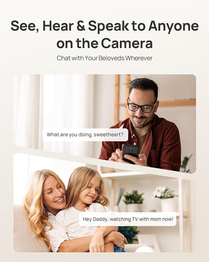 Anona 4K UHD Indoor Camera with 512GB SD Card, Pet/Dog/Baby Security Camera with Phone App, 360° Pan-Tilt, 2.4G/5G Wi-Fi 6, Auto-Tracking, Person/Pet/Baby Crying Detection, Privacy Mode, Two-Way Audio