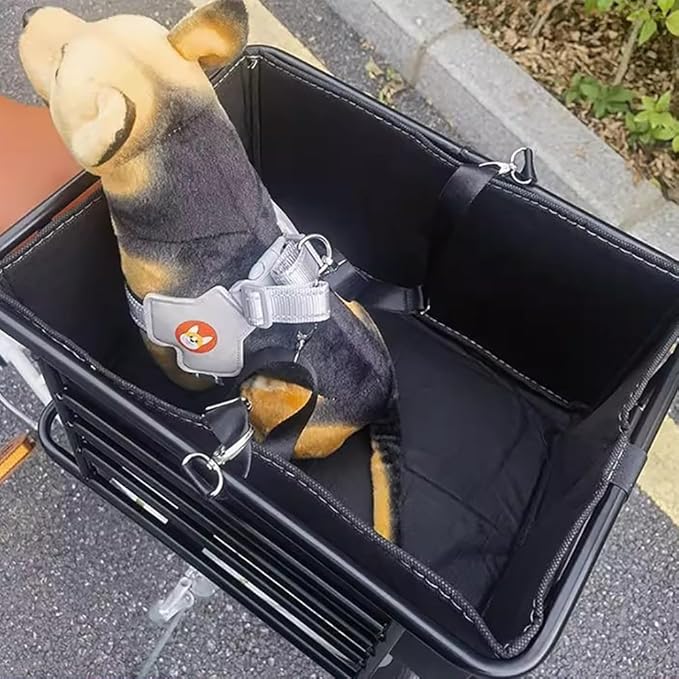 Pet Bike Carrier for Rear Rack – Dog Bicycle Seat with Soft Removable Liner, High Walls, Bolted Mount, Fits Bicycle/E-Bike/Motorcycle Racks