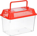 Mini Fish Tank Portable Plastic Aquarium with Lid Handheld Clear Fish Bowl for Goldfish Turtle Small Aquatic Pets Easy to Clean and Carry