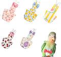 5 Pieces Bird Diapers Flight Suite Liners Reusable Washable Protective Nappy Clothes with Layer Cute Suit for Budgerigar Lovebird Cockatiel Monk Parakeet Crested myna (Female Cockatiel)