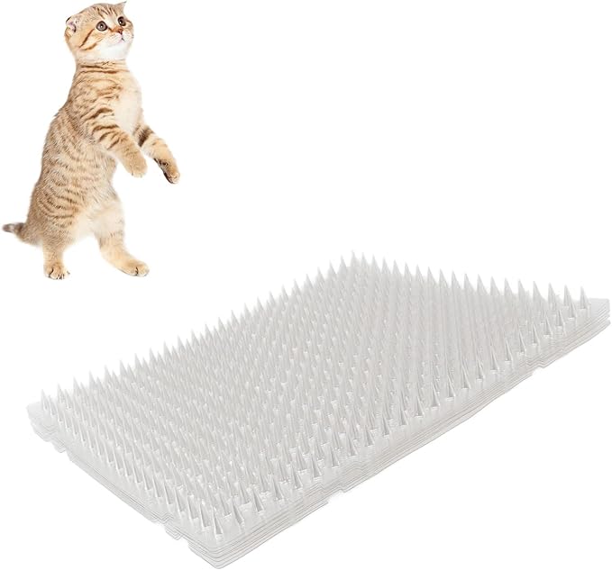 Cat Mat, PVC Deterrent Scat Mat, Interlocking Wide Coverage with Deterrent Function, Ideal for Cats, Dogs, Birds Indoor Outdoor, Yard, Garden, Patio, Window & Home