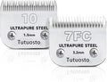 Clipper Blades Pet Grooming Clipper Replacement Blades Detachable Blade Compatible with andis/wahl/Oster Dog Clippers (10#&7FC)