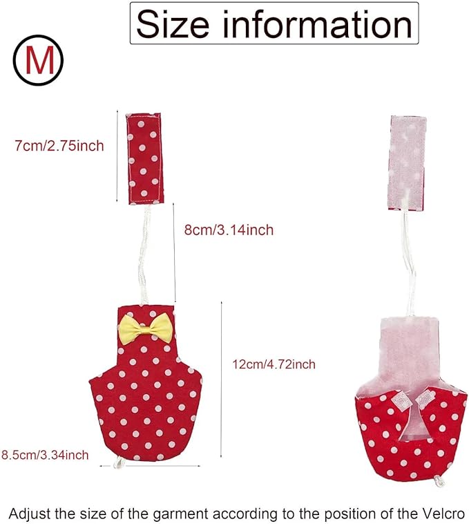 Dot Liners Washable Reusable Protective Bird Harness Bird Diaper Flight Suite Liners 5 PCS