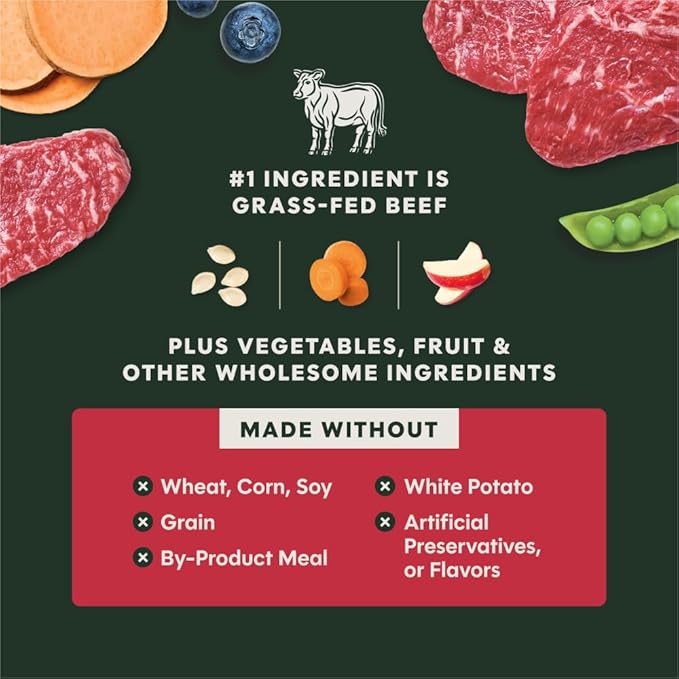 Instinct RawBoost, Natural Dry Dog Food with Freeze-Dried Pieces, High Protein, Grain-Free Recipe - Real Beef, 20 lb. Bag