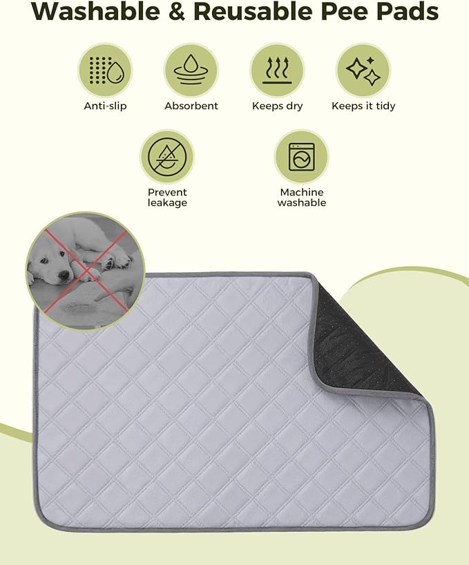 Dog Grass Pad with Tray, 16"x20" Grass Pad for Dogs Potty with 2pcs Artificial Grass, Indoor Dog Litter Box for Balcony Apartment, Realistic, Washable, Less Odor