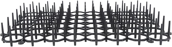 12Pcs Cat Deterrent Mat, Anti Cat Dog Network with Plastic Spikes, Indoor Outdoor Training Mat for Keeping Away Cats Dogs, Protecting Plants Furniture and Cars, PP Materi