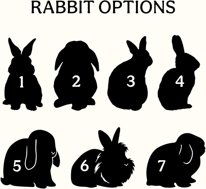 Personalized Bunny Suncatcher – Custom Rabbit Suncatcher with Name for Up to 3 Pets, Sympathy Gift for Rabbit Loss, Memorial Gift for Bunny Lovers, Easter Decor