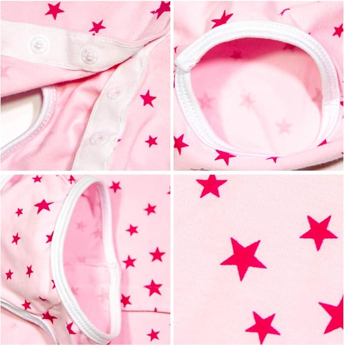Dog’s Recovery Suit Post Surgery Shirt for Puppy, Wound Protective Clothes for Little Animals(Pink Stars-XXS)