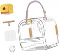 Light Weight Pet Carriers Transparents Portable Bird Cage with Removable Tray for Budgies and Small Birds Travel Cage with