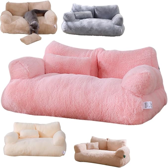 Cat Sofa Bed Pets Cute Couch,Medium Dog, Large Cat Sofa Pet Bed cat Supplies for Indoor (Pink, X-Large)