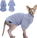 Sphynx Cat Clothes Hairless Cat Sweater Shirt Soft Warm Long Sleeves Pullover Pet Clothes Pajamas Dog Cloth for Small Dogs Kitten Clothes Pet Sweaters (Light Purple, 2XL)