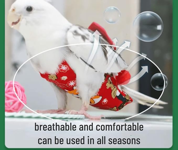 Bird Flight Suits Diapers, Parrot Flight Suits Diapers for Monk Parakeets, Cockatiels Flight Suits, Parrot Clothes, Bird Training Nappy Suit Liners Clothes (S, Orange)