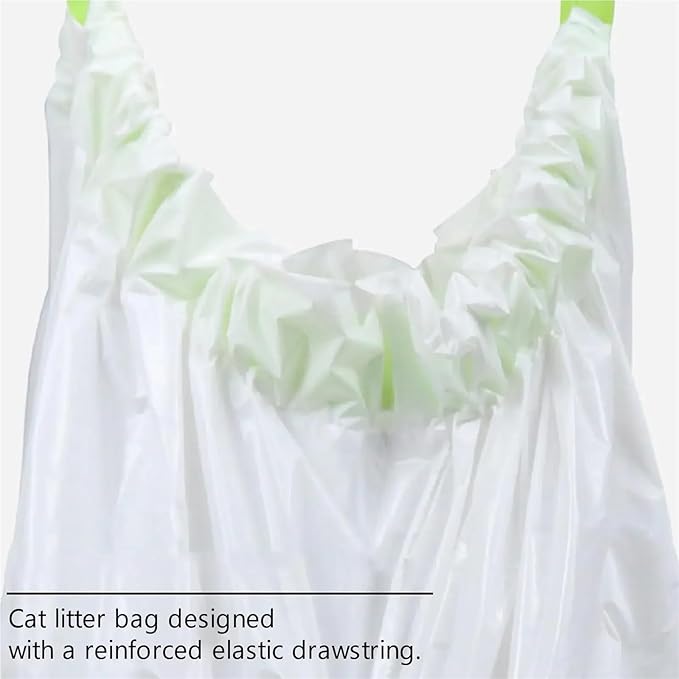 7-Piece Set Thickened Cat Litter Bags with Filter Holes, Large Capacity Drawstring Waste Bags(94 x 45.7cm)