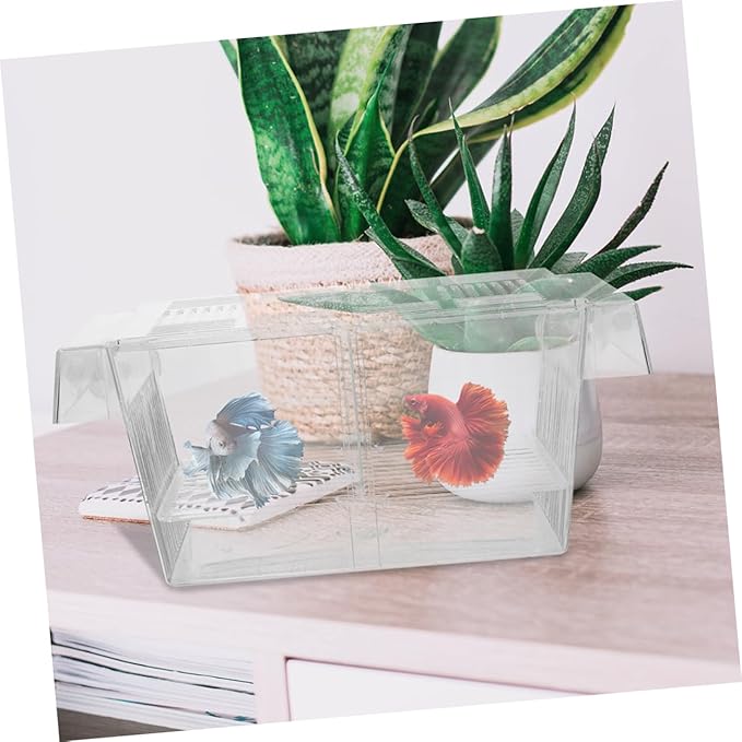 Happyyami 2pcs Fish Breeding Box Cups Incubator for Juvenile Fish Safe Isolation Tank for Aquariums Lightweight and Portable