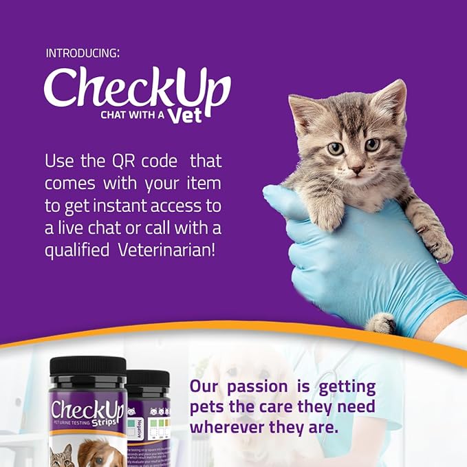 KIT4CAT CheckUp Testing Strips x 50 (Blood in The Urine Test Strips for Cats & Dogs)