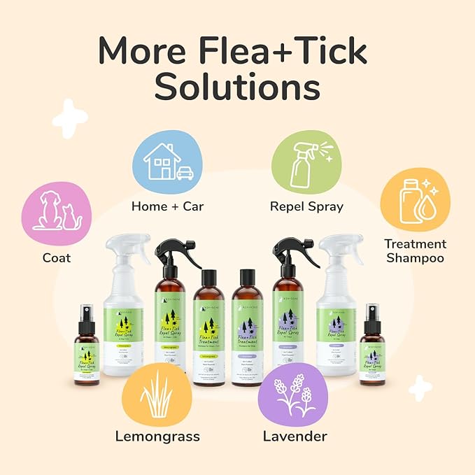 kin+kind Dog Shampoo Flea and Tick Vet Formulated - Natural Flea and Tick Prevention for Dogs - Plant Powered Shampoo w/Coconut & Olive Oil - Dog Supplies - Lavender Scent - Made in USA 12 fl oz