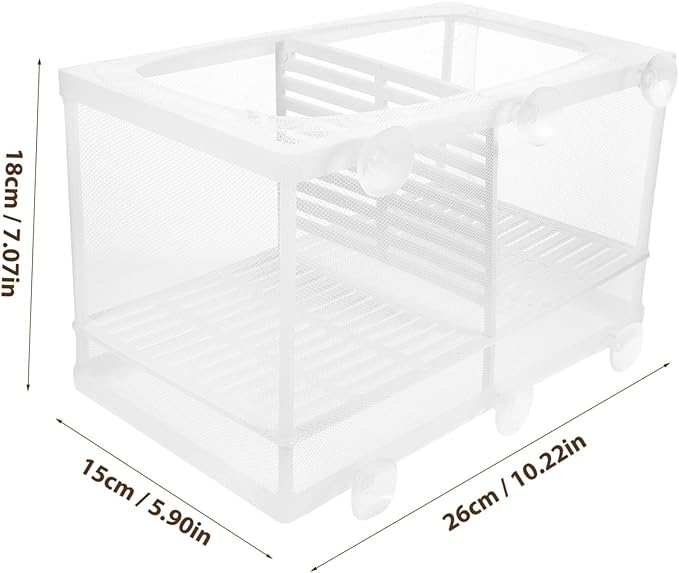 Toyvian 2pcs Aquarium Breeding Box Partition for Fish Tank Accessories Betta Fish Tank Incubator Random Style