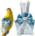 Bird Diaper Cockatiel Clothes Flight Suite, Reusable Parrot Nappy with Waterproof Inner Layer, Cute Pigeon Pants Urine Wet Suit Costume for Conure Macaw (Blue B,Sulphur-Crested Cockatoo)