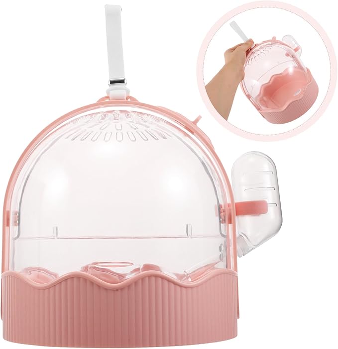 Portable Parrot Travel Cage Spacious Breathable Design Folding Outdoor Bird Carrier Large Parakeets Small Birds Pink Lightweight Transport Cage