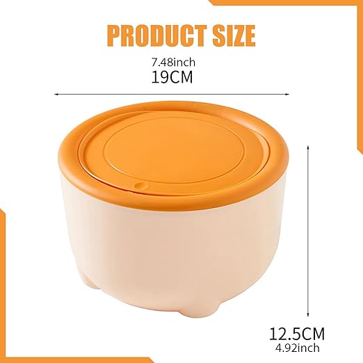 Cat Litter Trash Can Pet Bin,Lightweight,Portable,Sturdy,Garbage Can with Press Type Lid Pet Accessories, Yellow
