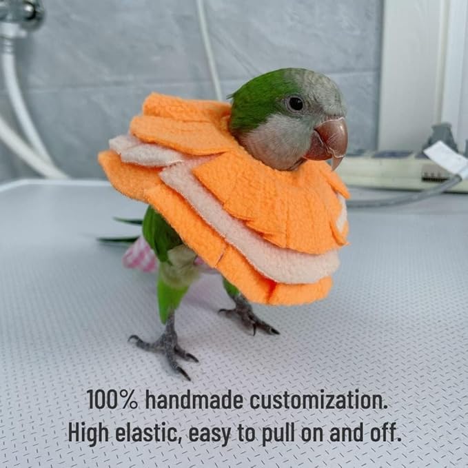 Bird Collar Anti Bite Elizabethan Recovery Cone, Bird Neck Protector for Feather Plucking, Bird Neckwear Full Body Shield for Parakeet Color Randomly (Pigeon)