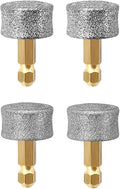 Dog Nail Grinder Replacement Heads 4Pcs- 2*Hard 40# & 2*Regular 80# for Small Medium & Large Dogs Safe Painless and Professional Pet Nail Grinder Tip Drill Bits