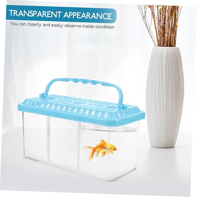 Removable 3-Compartment Fish Breeding Box Aquarium Divider Tank for Betta and Shrimp Multi-Functional Small Fish Isolation Container
