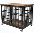 38" Dog Crate Furniture, Heavy Duty Dog Kennel Indoor for Large Dogs, Escape-Proof and Chew-Proof Wooden Dog Cage for high Anxiety Dog, Decorate House as TV Stand, End Table