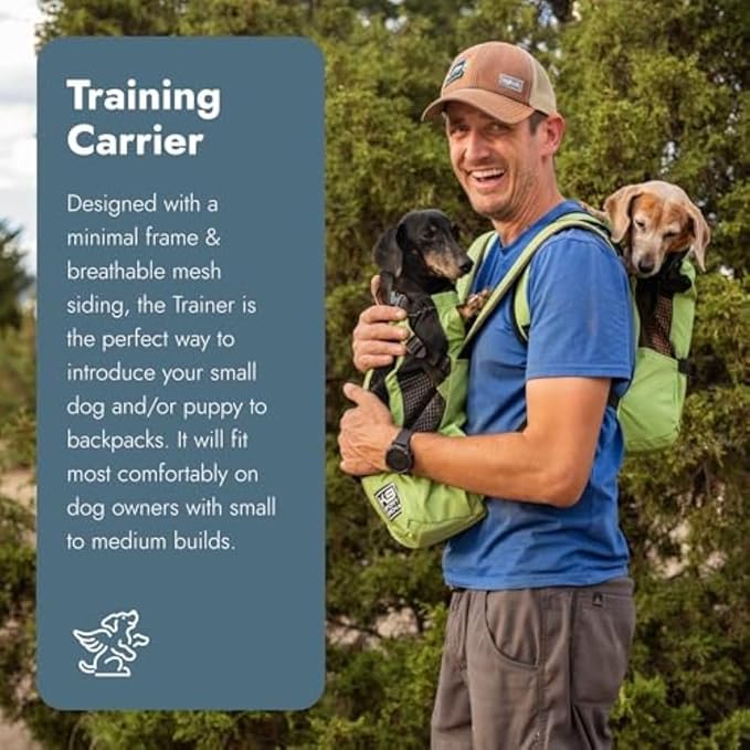K9 Sport Sack Trainer - Medium, Greenery - Ideal for Dogs with 17-19” Back Length - Backpack-Style Training Carrier - Meant for Quick, Non-Strenuous Activities