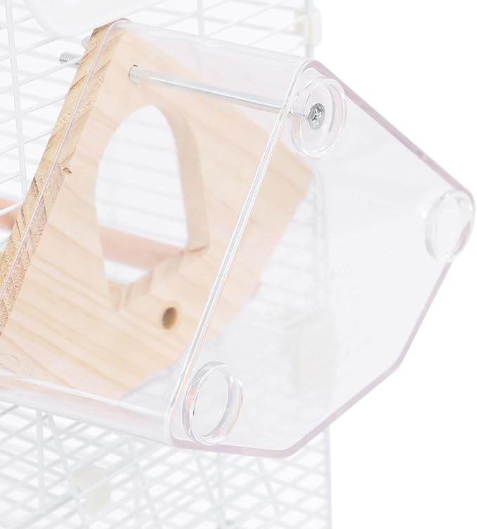 Two-Tier Bird Cage, 30 Inch Pigeons Parrot Birdcage with Safe Rotary Door Lock, White Parakeet Cage for Small to Medium Birds, Easy Access Double Doors. (C)