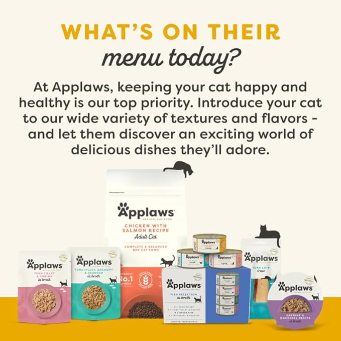 Applaws Natural Wet Cat Food in Broth, Limited and Natural Ingredients, High Protein with No Artificial Additives, Chicken, Carrots & Green Beans in Broth (10 x 2.12 oz Easy-Open Cups)