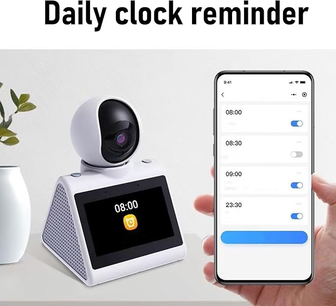 Two Way Video Calling Camera with 4.3 HD Screen, 1080P 2MP Indoor Home Nanny Camera Baby Elder Dog Pet Camera with AI Voice Function, Smart Security Camera Monitor