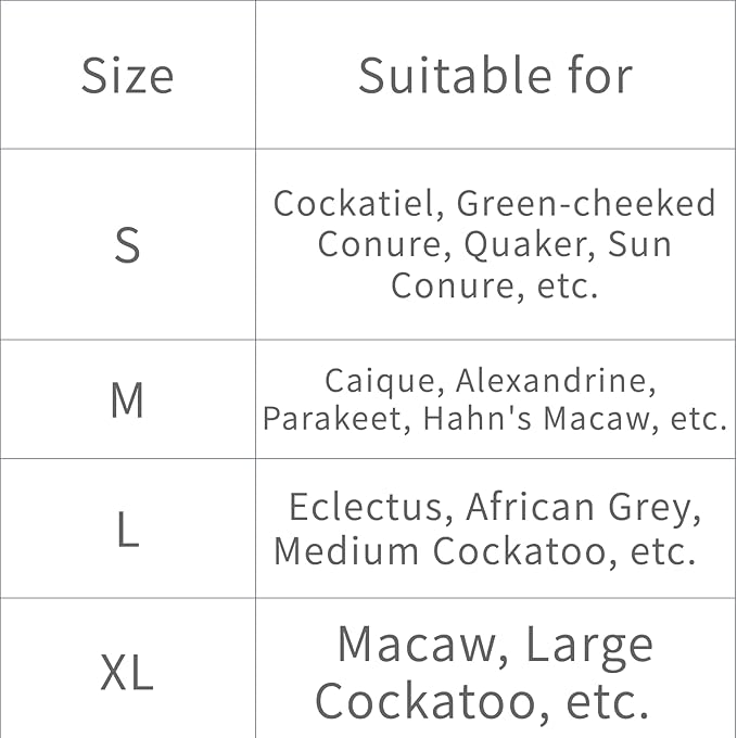 Bird Flight Suits Diapers, Parrot Flight Suits Diapers for Monk Parakeets, Cockatiels Flight Suits, Parrot Clothes, Bird Training Nappy Suit Liners Clothes (Small,Black)