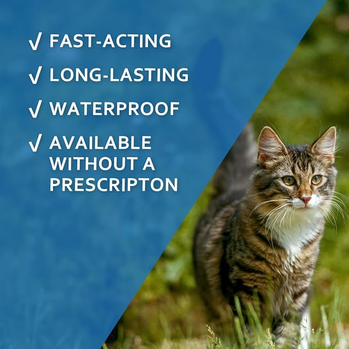 Sentry Fiproguard for Cats, Flea and Tick Prevention for Cats (1.5 Pounds and Over), Includes 6 Month Supply of Topical Flea Treatments