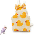Bird Diaper Cockatiel Clothes Flight Suite, Reusable Parrot Nappy with Waterproof Inner Layer (YELLOE-S)