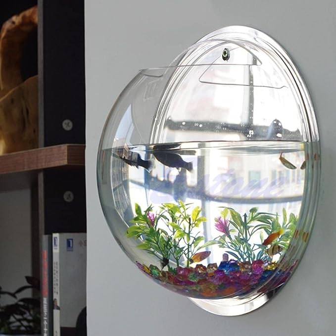 Fish Tank Wall Mounted Fish Tank Acrylic Wall Mounted Plant Fish Tank Decorative Planter Glass Bowl Fish Tank Kit Glass Fish Tank
