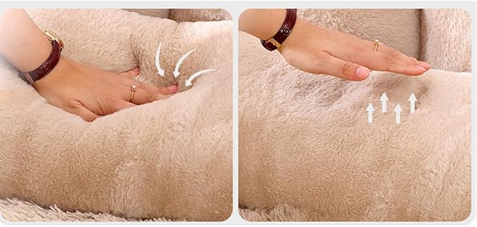 Cat Sofa Bed Pets Cute Couch,Medium Dog, Large Cat Sofa Pet Bed cat Supplies for Indoor (Off-White, Large)