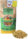 Non-GMO Whole Grain Layer Blend 16% - Chicken Feed for Laying Hens and Ducks - Includes Essential Oils, Herbs, Oyster Shells, Vital Minerals, and Omega 3, 25lb