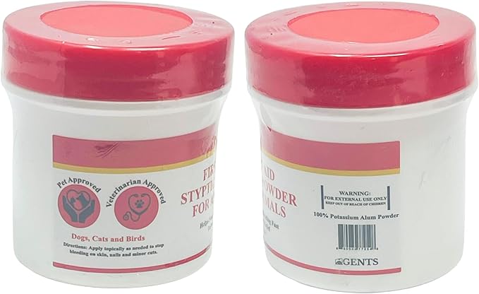 G.B.S Styptic Powder for Animals – Fast-Acting Blood Stop for Dogs, Cats, Birds & Small Pets – First Aid Powder for Nail Bleeding, Minor Cuts & Grooming – 1 oz, Pack of 3-5oz, Pack of 1