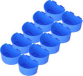 Zerodis Pigeons Feeding Cups, Plastic Bird Dish for Watering and Feeding, Easy to Hang Supplies for Bird Breeders and Pet Owners (Blue)