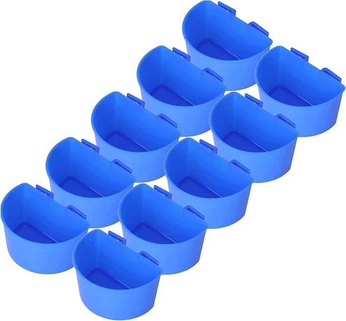 Zerodis Pigeons Feeding Cups, Plastic Bird Dish for Watering and Feeding, Easy to Hang Supplies for Bird Breeders and Pet Owners (S #12)