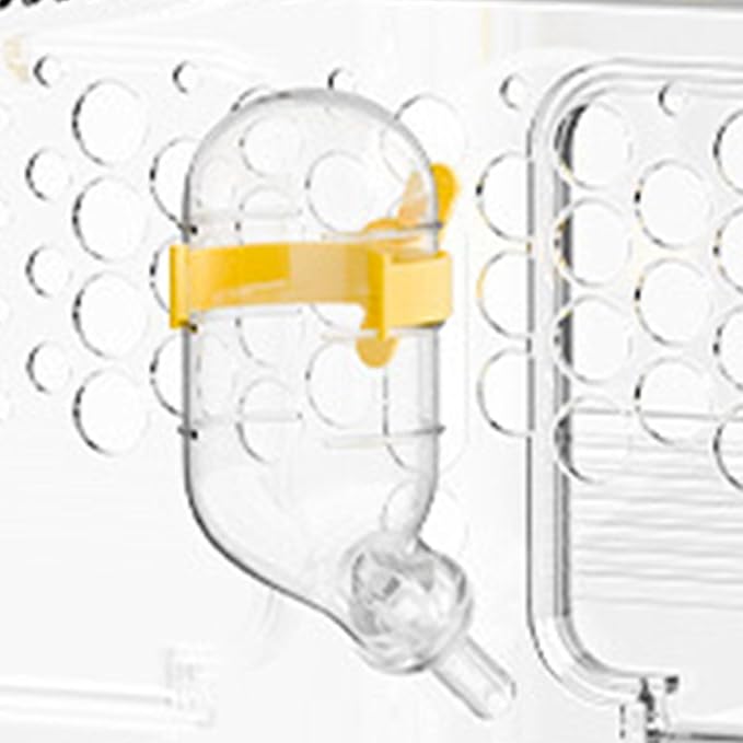 Transparent Bird Carrier Cage, 20x18x19cm Nylon PET Portable Breathable Parrot Cage Flying Squirrel Carrier Travel Bag for Outdoor, Home, Pet Store, Vet Visit, Hiking, Camping