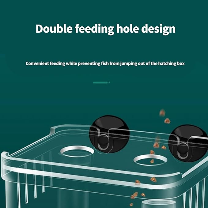2PCS Clear Breeding Box Safe Incubator for Aquarium Fish Shrimp Fry Protections with Water Circulations 2 Dividers Fish Breeding Tanks
