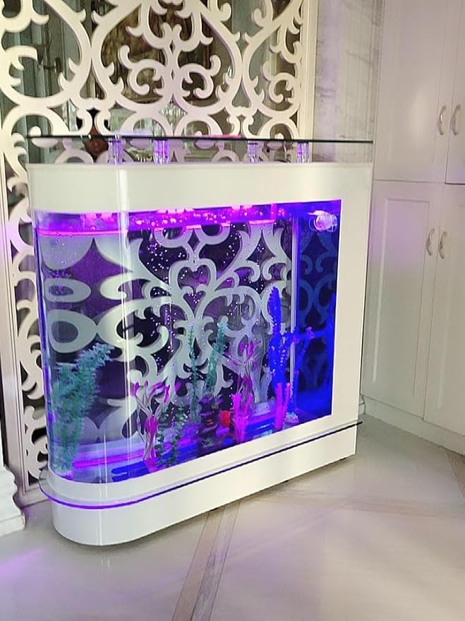 Rectangular White Large Fish Tank Deluxe Version 126 Gallon