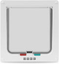Cat Door- 4-Way Locking Option, Weatherproof & Secure Cat Flap with Easy Installation Kit for Interior/Exterior Doors and Walls (M)