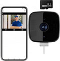 Smart 2K Window Security with Peel-and-Stick Installation, Bluetooth, AI Color Night Vision, 24/7 Continuous Recording for Home Security&Pet Monitoring&Driveway Surveillance (USB 32GB)