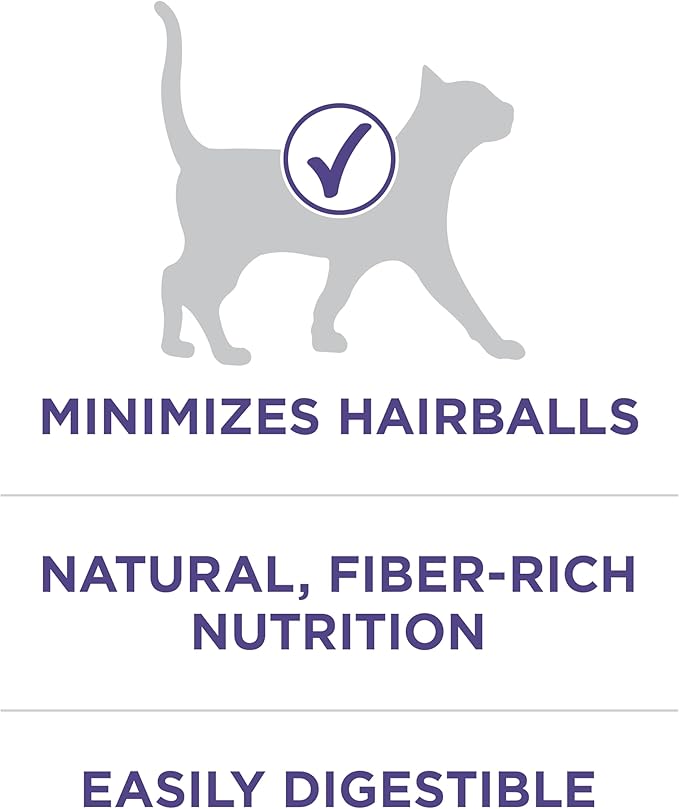 Purina ONE Natural Cat Food for Hairball Control, +PLUS Hairball Formula - 7 lb. Bag