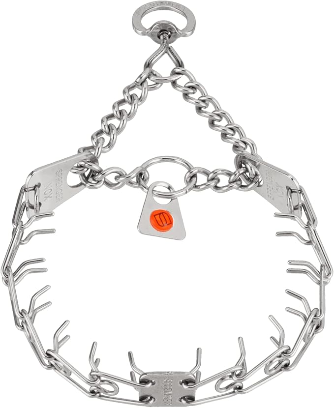 Herm Sprenger Stainless Steel Prong Dog Training Collar with Swivel Ultra-Plus Pet Pinch Collar No-Pull Collar for Dogs Made in Germany 3.2mm x 23in Medium